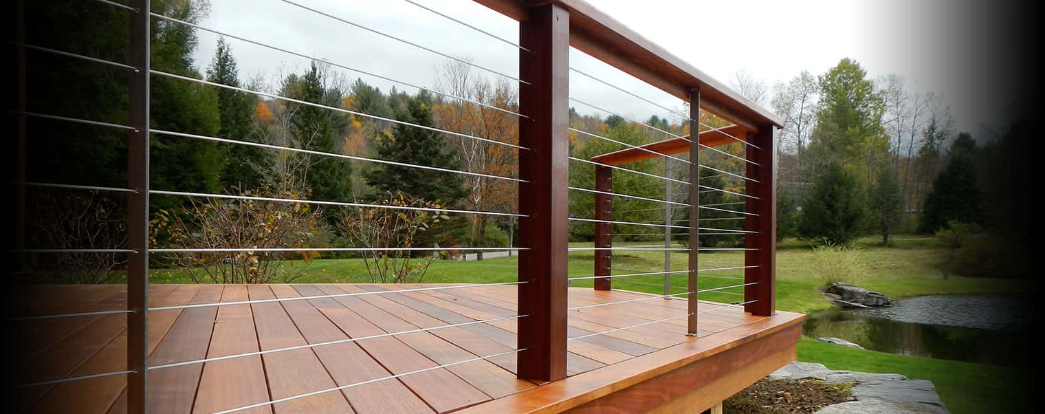 wood with railings