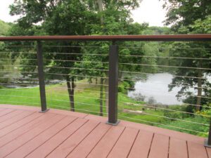 black and brown cable railing
